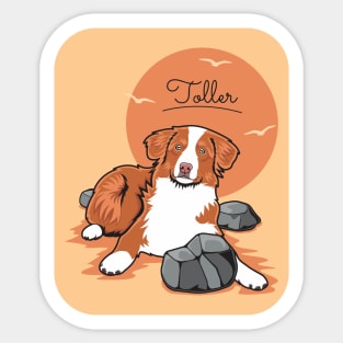 Toller Under The Moonlight Sticker